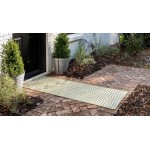 Rug Unique Loom Outdoor Striped Green Runner 2' 0 x 6' 0