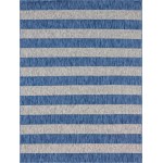 Rug Unique Loom Outdoor Striped Blue Rectangular 9' 0 x 12' 0