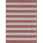 Rug Unique Loom Outdoor Striped Rust Red Rectangular 8' 0 x 11' 4