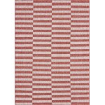 Rug Unique Loom Outdoor Striped Red Rectangular 8' 0 x 11' 4