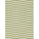 Rug Unique Loom Outdoor Striped Green Rectangular 8' 0 x 11' 4