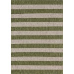 Rug Unique Loom Outdoor Striped Green Rectangular 7' 0 x 10' 0