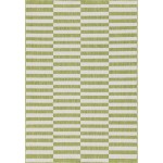 Rug Unique Loom Outdoor Striped Green Rectangular 7' 0 x 10' 0