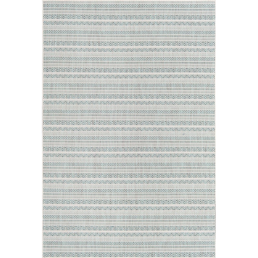 Rug Unique Loom Outdoor Striped Teal Rectangular 6' 0 x 9' 0 Rug Unique Loom Outdoor Striped Teal Rectangular 6' 0 x 9' 0