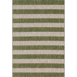 Rug Unique Loom Outdoor Striped Green Rectangular 6' 0 x 9' 0