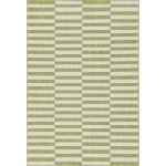 Rug Unique Loom Outdoor Striped Green Rectangular 6' 0 x 9' 0