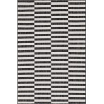 Rug Unique Loom Outdoor Striped Charcoal Rectangular 6' 0 x 9' 0