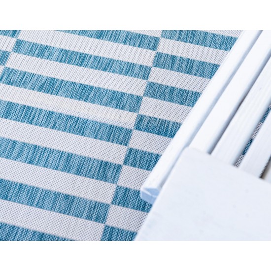 Rug Unique Loom Outdoor Striped Blue Rectangular 6' 0 x 9' 0