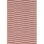 Rug Unique Loom Outdoor Striped Red Rectangular 4' 0 x 6' 0