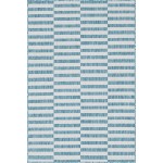 Rug Unique Loom Outdoor Striped Blue Rectangular 4' 0 x 6' 0