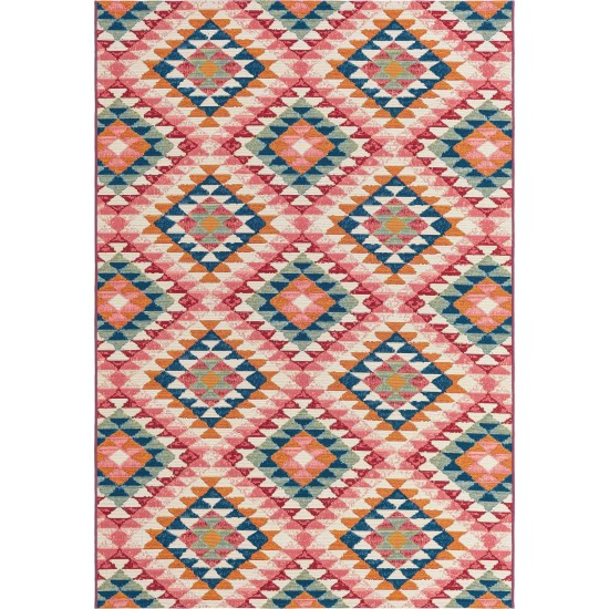 Rug Unique Loom Outdoor Southwestern Multi Rectangular 5' 3 x 8' 0