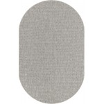 Rug Unique Loom Outdoor Solid Light Gray Oval 5' 0 x 8' 0