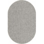 Rug Unique Loom Outdoor Solid Light Gray Oval 3' 3 x 5' 3