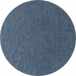 Rug Unique Loom Outdoor Solid Navy Blue Round 8' 0 x 8' 0