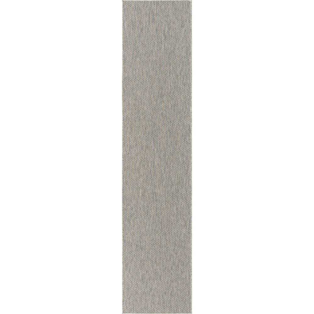 Rug Unique Loom Outdoor Solid Light Gray Runner 2' 7 x 12' 0 Rug Unique Loom Outdoor Solid Light Gray Runner 2' 7 x 12' 0
