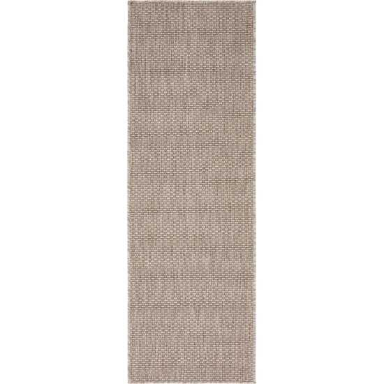 Rug Unique Loom Outdoor Solid Beige Runner 2' 0 x 6' 0