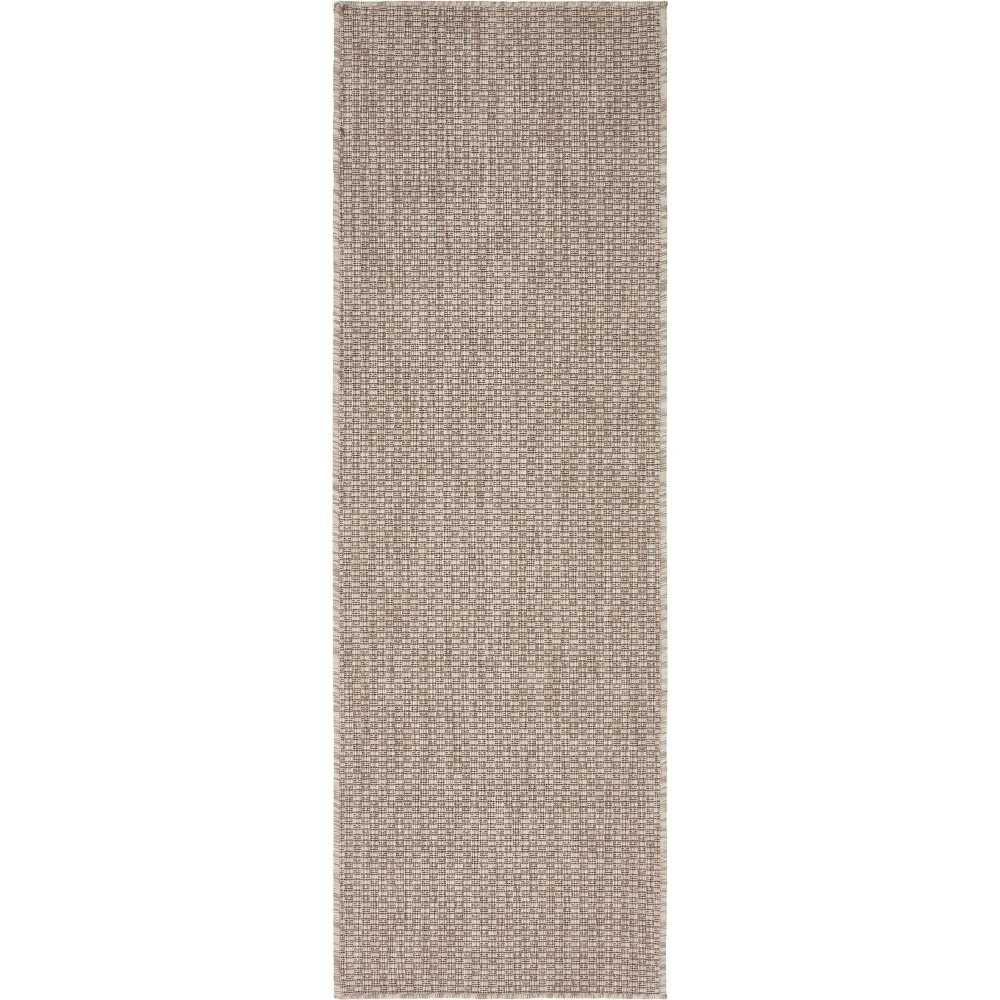 Rug Unique Loom Outdoor Solid Beige Runner 2' 0 x 6' 0