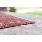 Rug Unique Loom Outdoor Solid Rust Red Rectangular 9' 0 x 12' 0