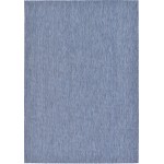Rug Unique Loom Outdoor Solid Navy Blue Rectangular 8' 0 x 11' 4