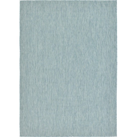 Rug Unique Loom Outdoor Solid Aquamarine Rectangular 8' 0 x 11' 4