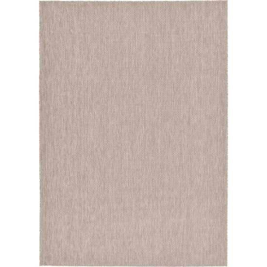 Rug Unique Loom Outdoor Solid Beige Rectangular 8' 0 x 11' 4