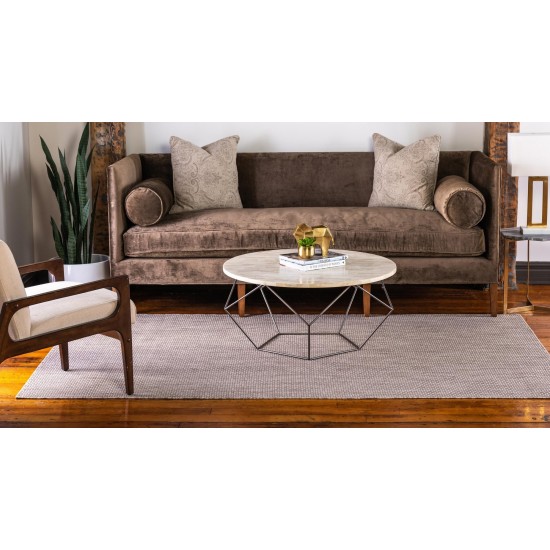 Rug Unique Loom Outdoor Solid Beige Rectangular 8' 0 x 11' 4