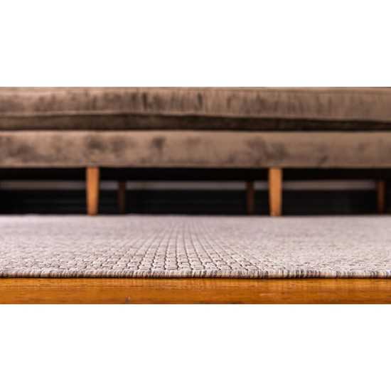 Rug Unique Loom Outdoor Solid Beige Rectangular 8' 0 x 11' 4