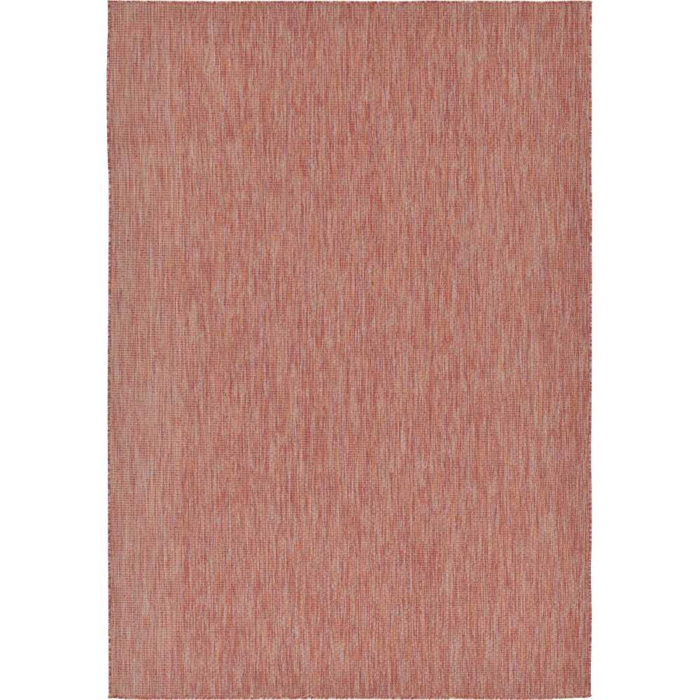 Rug Unique Loom Outdoor Solid Rust Red Rectangular 7' 0 x 10' 0 Rug Unique Loom Outdoor Solid Rust Red Rectangular 7' 0 x 10' 0