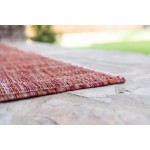 Rug Unique Loom Outdoor Solid Rust Red Rectangular 7' 0 x 10' 0