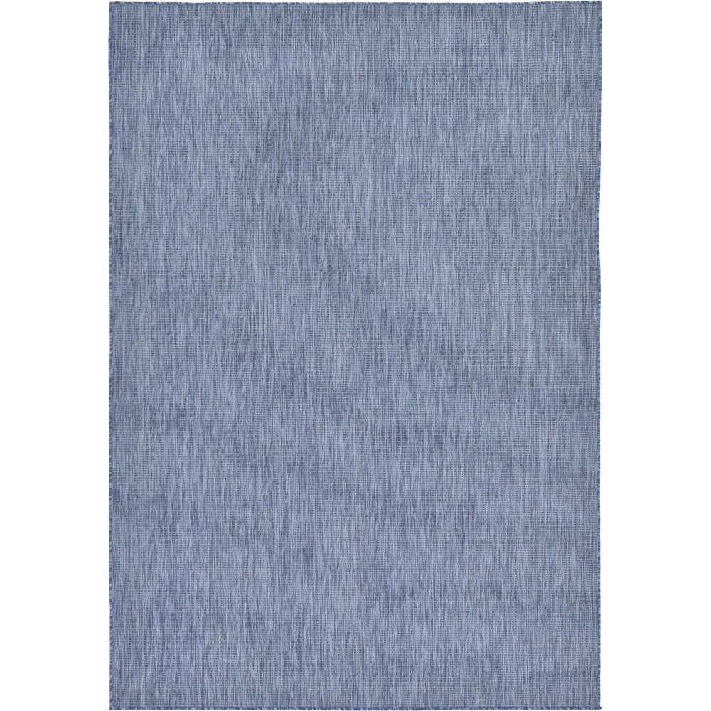 Rug Unique Loom Outdoor Solid Navy Blue Rectangular 7' 0 x 10' 0 Rug Unique Loom Outdoor Solid Navy Blue Rectangular 7' 0 x 10' 0