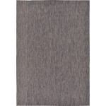 Rug Unique Loom Outdoor Solid Black Rectangular 7' 0 x 10' 0