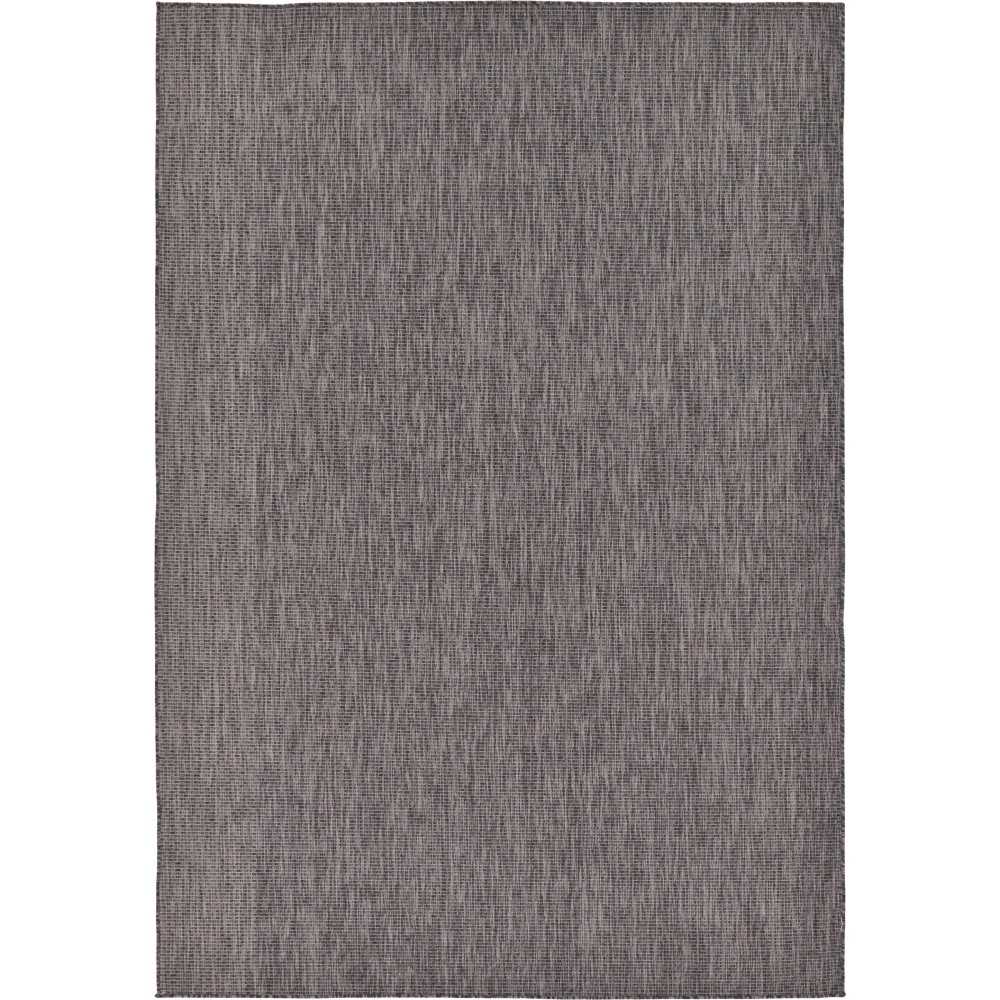Rug Unique Loom Outdoor Solid Black Rectangular 7' 0 x 10' 0 Rug Unique Loom Outdoor Solid Black Rectangular 7' 0 x 10' 0