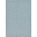 Rug Unique Loom Outdoor Solid Aquamarine Rectangular 7' 0 x 10' 0