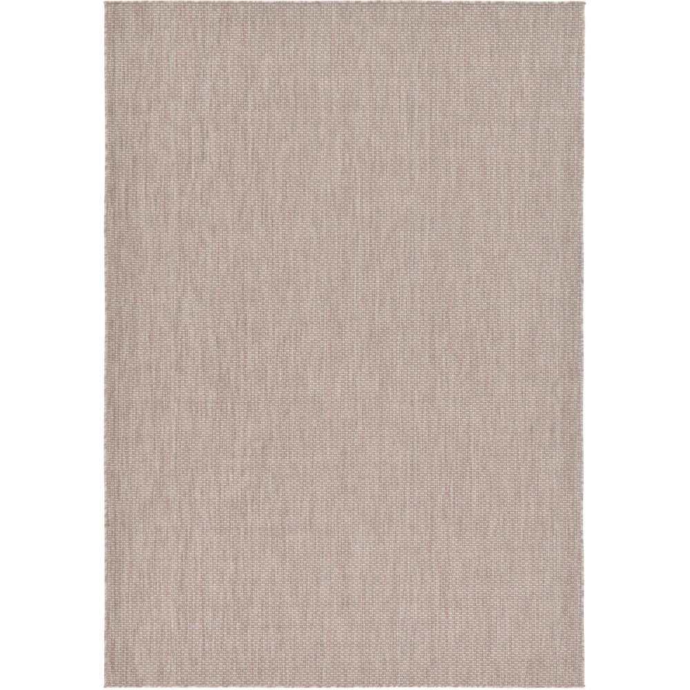 Rug Unique Loom Outdoor Solid Beige Rectangular 7' 0 x 10' 0 Rug Unique Loom Outdoor Solid Beige Rectangular 7' 0 x 10' 0