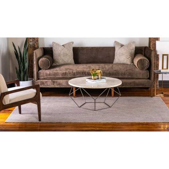Rug Unique Loom Outdoor Solid Beige Rectangular 7' 0 x 10' 0
