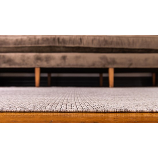 Rug Unique Loom Outdoor Solid Beige Rectangular 7' 0 x 10' 0