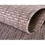 Rug Unique Loom Outdoor Solid Beige Rectangular 7' 0 x 10' 0