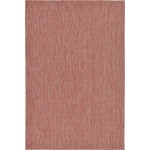 Rug Unique Loom Outdoor Solid Rust Red Rectangular 6' 0 x 9' 0