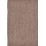 Rug Unique Loom Outdoor Solid Light Brown Rectangular 6' 0 x 9' 0