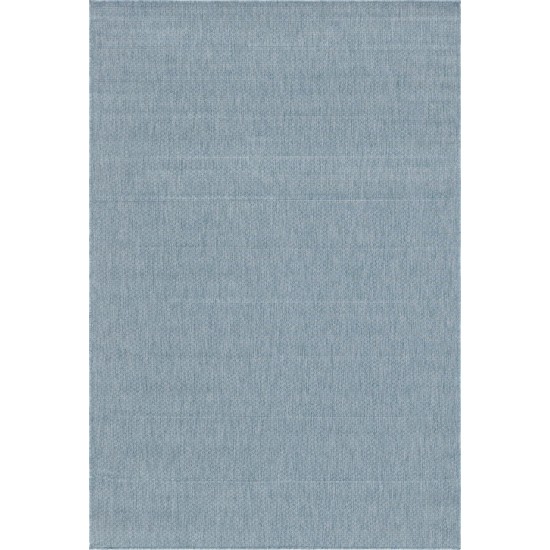 Rug Unique Loom Outdoor Solid Aquamarine Rectangular 6' 0 x 9' 0