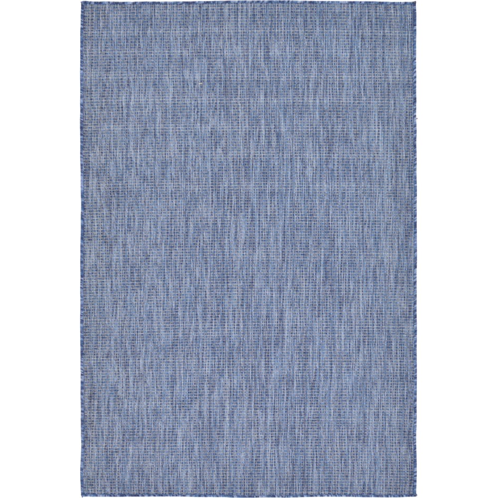Rug Unique Loom Outdoor Solid Navy Blue Rectangular 4' 0 x 6' 0 Rug Unique Loom Outdoor Solid Navy Blue Rectangular 4' 0 x 6' 0