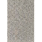 Rug Unique Loom Outdoor Solid Light Gray Rectangular 3' 3 x 5' 3