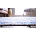 Rug Unique Loom Outdoor Safari Blue Round 4' 0 x 4' 0