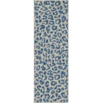 Rug Unique Loom Outdoor Safari Blue Runner 2' 0 x 6' 0