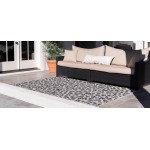 Rug Unique Loom Outdoor Safari Black Rectangular 10' 0 x 13' 0