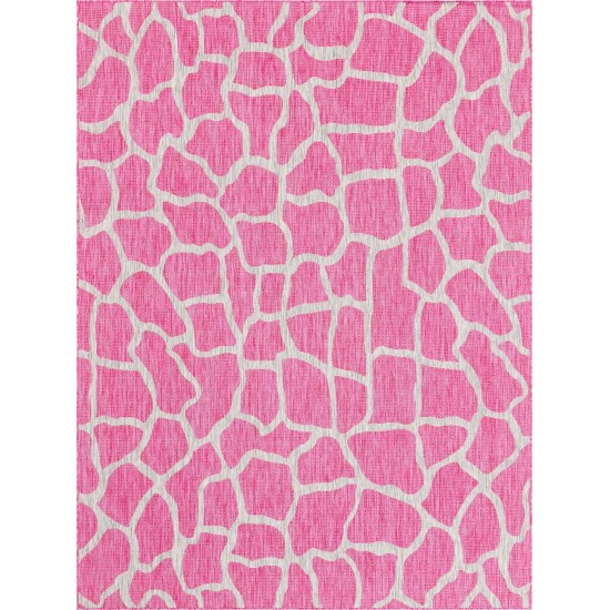 Rug Unique Loom Outdoor Safari Pink Rectangular 9' 0 x 12' 0