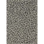 Rug Unique Loom Outdoor Safari Black Rectangular 8' 0 x 11' 4