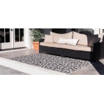 Rug Unique Loom Outdoor Safari Black Rectangular 8' 0 x 11' 4
