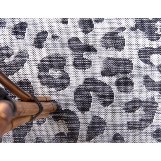 Rug Unique Loom Outdoor Safari Black Rectangular 8' 0 x 11' 4