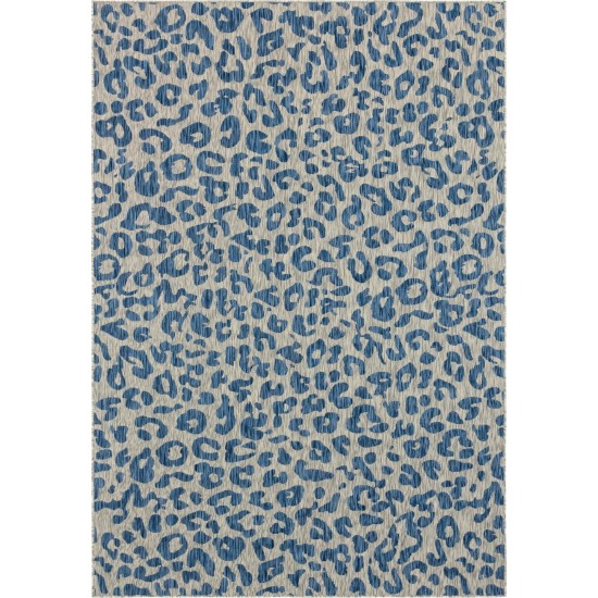 Rug Unique Loom Outdoor Safari Blue Rectangular 8' 0 x 11' 4